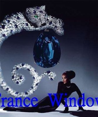 法國櫥窗原廠真品cartier 藍寶石項鍊