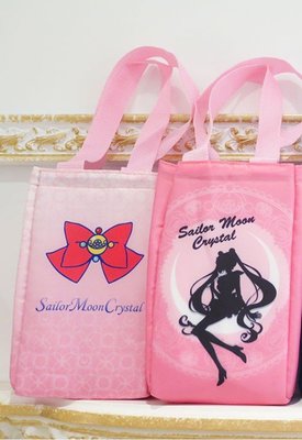 Sailormoon美少女戰士保冰保暖萬用袋 飲料袋 手提袋 水壺袋 杯袋 冷飲袋 - 蕾絲/棋盤/月貓/線稿