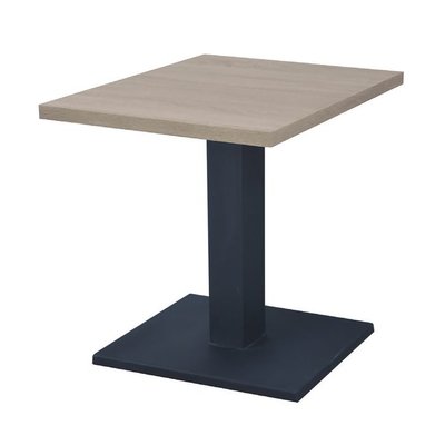 【KA319-13】木心板黑沙方管餐桌(雙單腳)