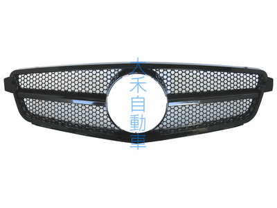 大禾自動車 全亮黑 小網蜂巢式 單線 水箱護罩 適用 BENZ W204 仿C63 C系列 07-13