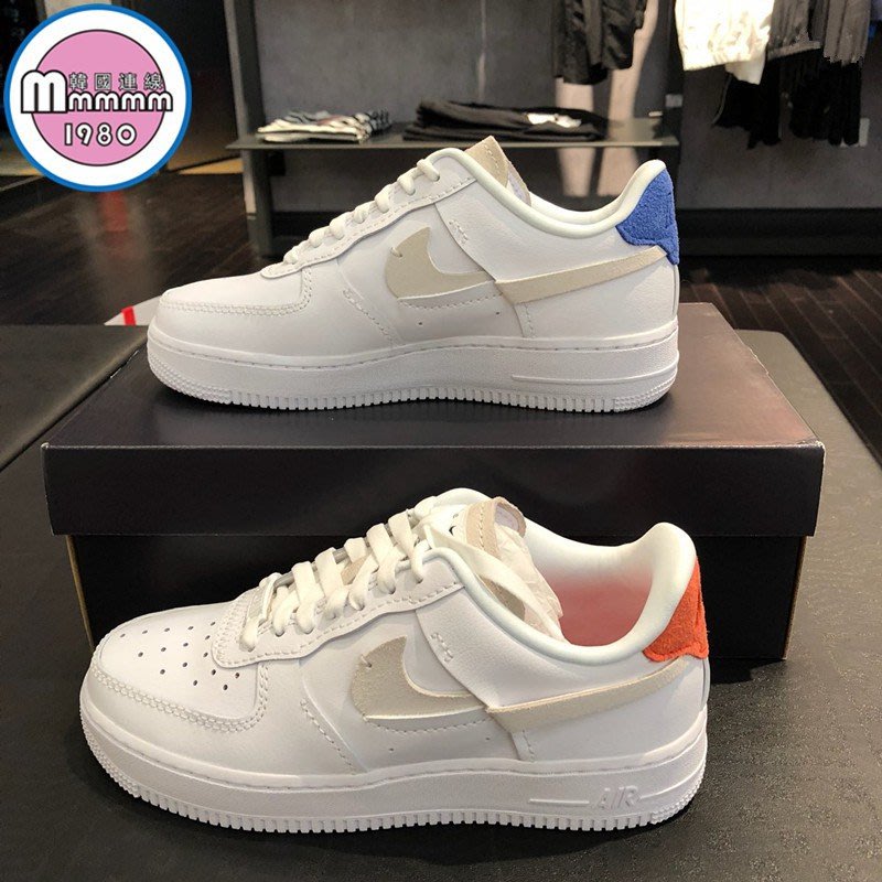 限時特價 韓國連線購入Nike Air Force 1 lux 麂皮斷鉤解構紅藍鴛鴦