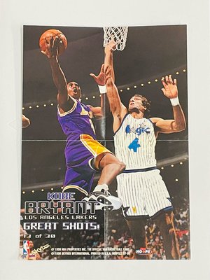 1998 Hoops Great Shots Kobe Bryant 經典小海報特卡 jordan後輩