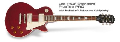 【羅可音樂工作室】Epiphone Les Paul Standard PlusTop PRO 電吉他 WR 酒紅色