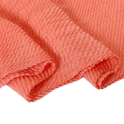 絲巾單色褶皺棉質春薄款女式圍巾 韓版蜂窩壓皺圍巾貨源 BS418