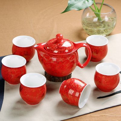 特價景德鎮青花瓷茶壺隔熱雙層杯家用簡約現代防燙功夫茶具套裝