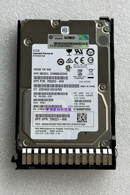 HP 759548-001 759212-B21 600G SAS 15K 12Gb GEN8 G9原裝硬碟