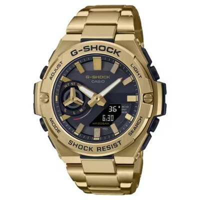 【威哥本舖】Casio台灣原廠公司貨 G-Shock G-STEEL系列 GST-B500GD-9A 太陽能藍牙連線錶