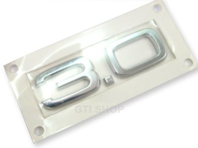 GTI SHOP - Audi 原廠 3.0 後 行李箱 標誌 A4 A5 A6