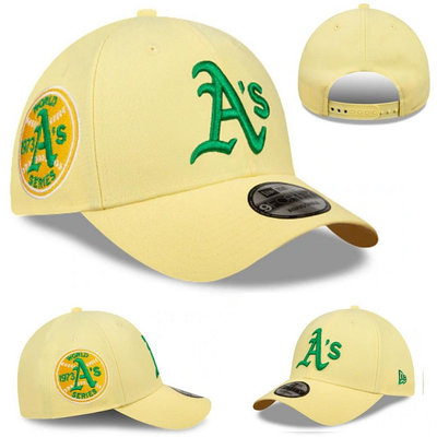 ️全新超級好料⭐️ML-b奧克蘭運動家隊棒球帽嘻哈帽鴨舌戶外運動休閒印花合身帽可調帽棒球帽