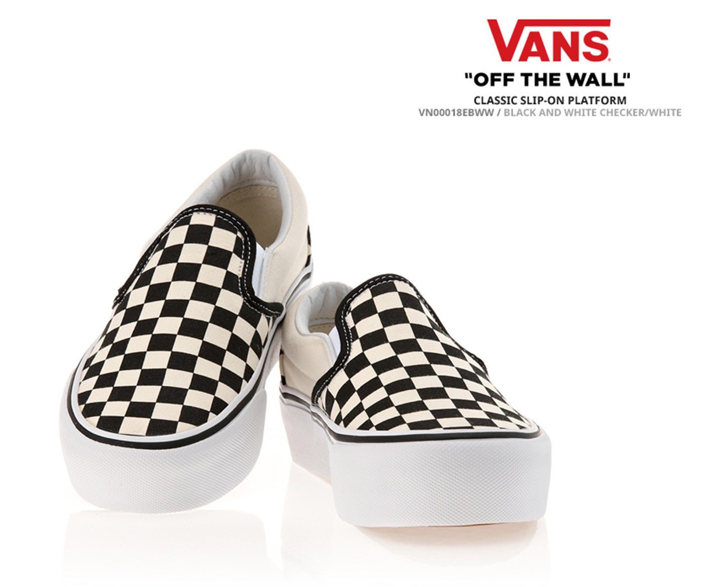 CHIEF' VANS 美版SLIP-ON 格子棋盤格厚底高底加厚增高3cm 極限量