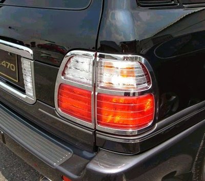 圓夢工廠 Lexus LX470 J100 1998~2004 改裝 鍍鉻銀 車燈框飾貼 後燈框 尾燈框