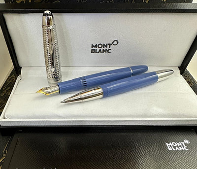 【筆墨精品】萬寶龍 鋼筆 藍色大班146 Mont blanc 簽字筆  鋼珠筆 單筆無盒