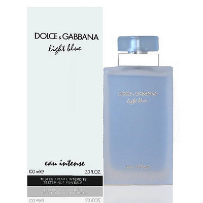 《小平頭香水店》DOLCE&GABBANA D&G eau intense 淺藍 女性淡香精 100ML TESTER