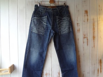 Marlboro Classics MCS 萬寶路經典絕版羅馬尼亞製限量多口袋款藍色單寧牛仔褲W34 L32(1226)