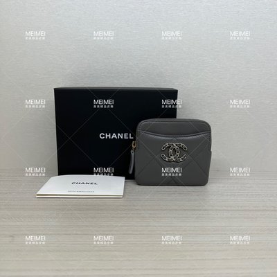 30年老店 預購 CHANEL 19 系列 銀鍊 卡片夾 卡夾 零錢包 香奈兒 灰色 新款 AP2086