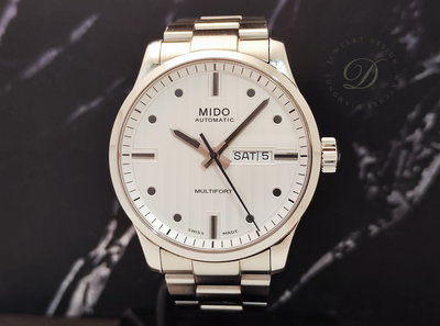 【低調的奢華】MIDO 美度 Multifort系列 機械錶 大錶徑42mm 自動上鍊 白色面盤~原廠盒單 2018AD