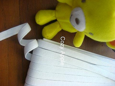 日本製棉質鬆緊帶。超耐久鬆緊帶，103尺裝。白色0.8公分