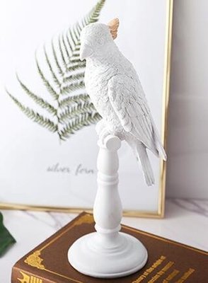 5971A 歐式 鸚鵡雕刻模型擺件 創意歐風鸚鵡樹脂擺件鸚鵡造型擺飾裝飾品拍照道具禮物