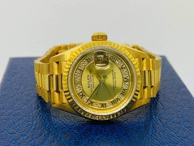 國際精品當舖 勞力士ROLEX女錶 型式：69178MR  錶徑：26mm#羅馬面 機芯：2135自動上鍊機芯 材質：18K黃K金