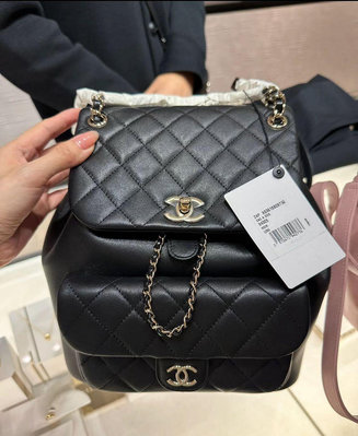 CHANEL 大型 AS3618 Duma 後背包 黑 回歸 現貨