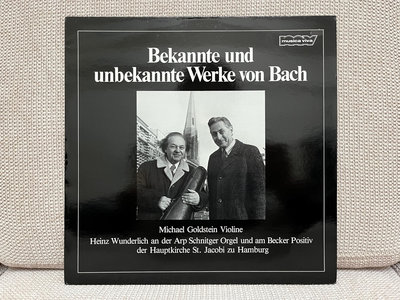 晨雨黑膠【古典】德首版,Musica Viva,1979版,BACH–巴哈已知與未知的作品:Goldstein(Violin),Wunderlich(Organ