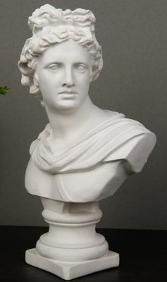 《宇煌》阿普羅小石膏像雕塑擺件人物頭像雕像房間裝飾歐式人像模型胸