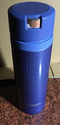 象印保溫瓶 》ZOJIRUSHI 不銹鋼真空保溫杯 SM-XC48-AL (480cc),旋轉蓋鎖_藍色~~8 成5新