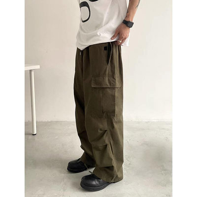 【工裝褲】【舒適】|日系復古cargo pants美式基礎傘兵工裝褲寬鬆休閒