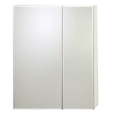 I-HOME 收納鏡櫃6082 高80公分 白色 防水抗潮 發泡櫃 雙門鋁框鏡櫃 浴室收納 吊櫃