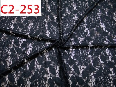 布料 蕾絲緹花網布 (特價10呎300元)【CANDY的家2館】C2-253 黑色蕾絲緹花網上衣外罩衫洋裝料