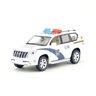 升輝合金汽車模型兒童玩具1:32 ＴＯＹＯＴＡ 豐田普拉多警車 開門迴力聲光