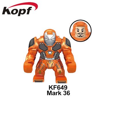 【積木班長】KF649 浩克破壞者 橘 鋼鐵人 反浩克 MK44 超級英雄 人偶 袋裝/相容 樂高 LEGO 積木
