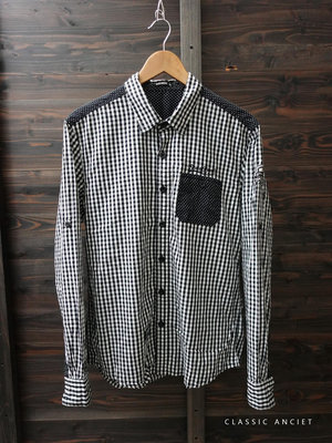 CA 台灣知名潮牌 STAYREAL 格紋 純棉 長袖襯衫 L號 一元起標無底價P161