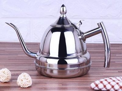 4006A 不鏽鋼茶壺細口壺 熱水壺泡茶壺1L 個人壺側把茶壺 電磁爐電陶爐適用茶壺 開水壺