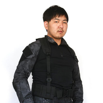 戶外軍迷戰術腰封胸掛吊帶雙肩背帶掛帶H帶多功能外腰帶透氣輕型