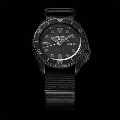 【金台鐘錶】SEIKO精工 5號盾牌 SRPD79K1 機械錶 潛水表 (附原廠錶盒) (帆布帶消光黑水鬼) 43mm