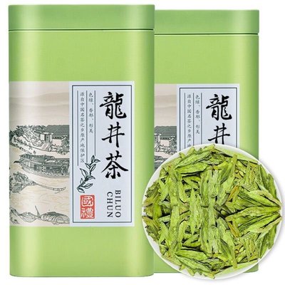 【熱賣下殺價】2023新茶雨前龍井茶明前濃香綠茶葉散裝罐裝250g