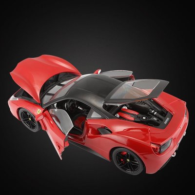 1:18法拉利模型488GTB合金車模型仿真靜態Ferrari跑車禮品收藏