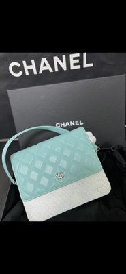 極新高級精品Chanel 發財包 側背包 肩背包boy 蒂芬妮色