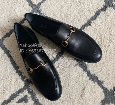 simon二手正品 98新GUCCI Jordaan Loafer 樂福鞋 休閒鞋 通勤鞋 黑色皮鞋 404069