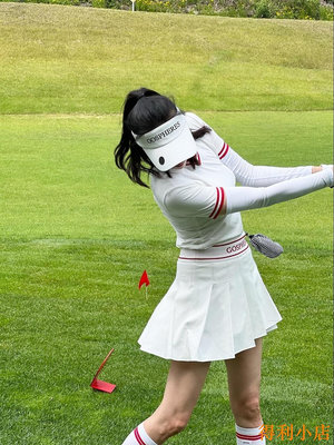 得利小店韓國高爾夫女裝夏套裝POLO衫球服高腰百褶裙百搭球衣夏季新款