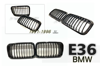 小傑車燈精品--全新 BMW E36 91 92 93 94 95 96 鋼琴烤漆 亮黑 水箱罩 水箱護罩 一組1200