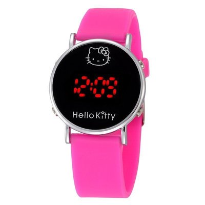 【熱賣精選】熱銷款 韓國Hello Kitty LED卡通電子手錶 潮流學生時尚運動手錶 創意女錶 硅膠手錶 果凍表 交