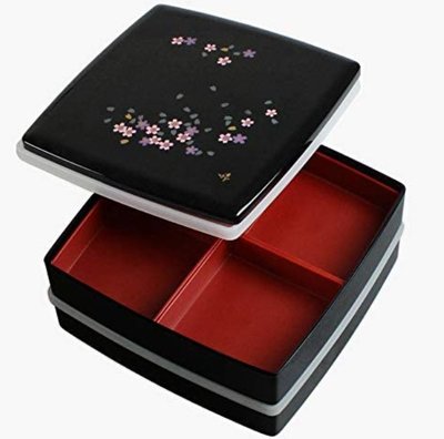 13692A 日本製 限量品 日式彩櫻分格雙層便當盒 和風定食洋食餐盒二層野餐露營壽司盒餐廳居家節慶便當箱