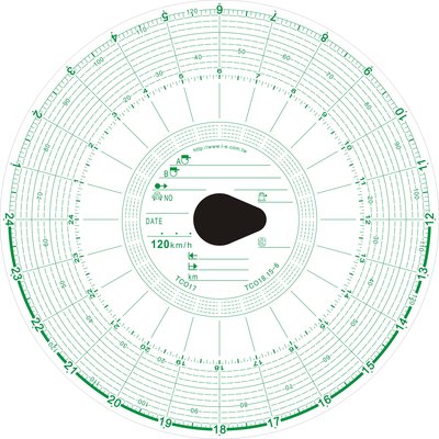 行車記錄紙 行車紀錄紙 120K/桃孔 路碼表 大餅紙 TACHOGRAPH CHART