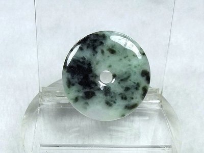 [Disk水晶][時來運轉]老坑冰糯飄綠花翡翠平安扣DA-08-A貨專賣