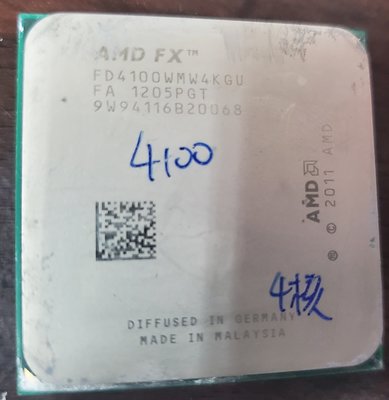 AMD FX-4100 FD4100WMW4KGU AM3 4核 拆機良品 無風扇