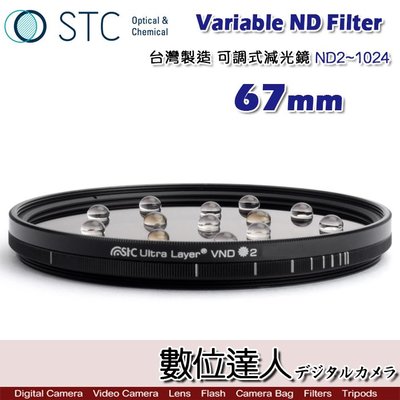 【數位達人】STC Variable ND Filter 可調式減光鏡 ND2~1024．67mm ND減光鏡 日出日落
