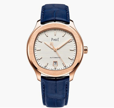 預購 伯爵錶 Piaget Polo系列 Piaget Polo Date腕錶 42mm G0A43010 鱷魚皮錶帶 18K玫瑰金 白色面盤 男錶 女錶