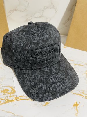 現貨直出 全新 COACH c3433 太陽帽 帽子 男女通用款 經典C字圖紋 可調節鬆緊 時尚簡約大方 超明星大牌同款